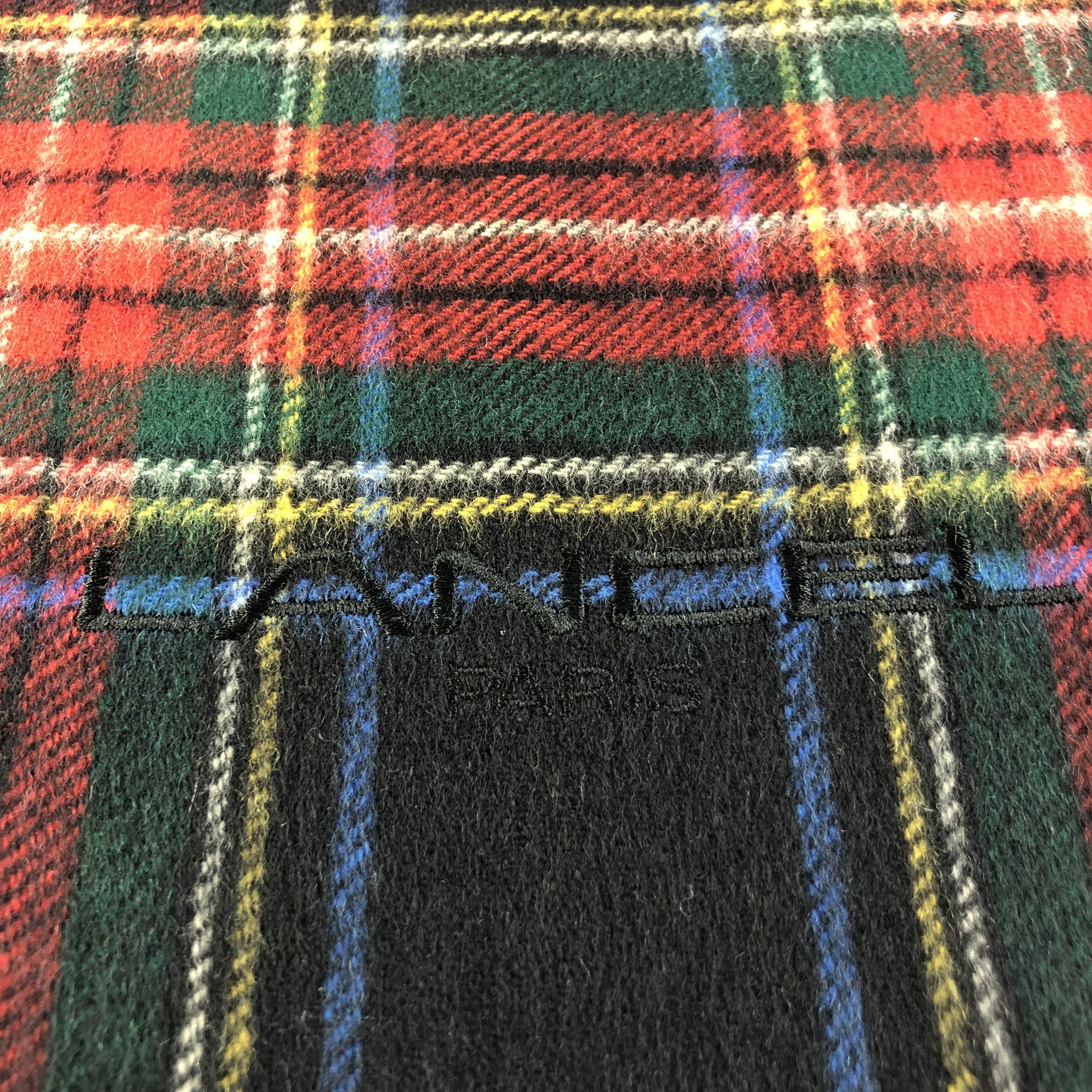 Lancel Lancel Tartan Wool Scarf Muffler V1399 Size ONE SIZE - 3 Thumbnail