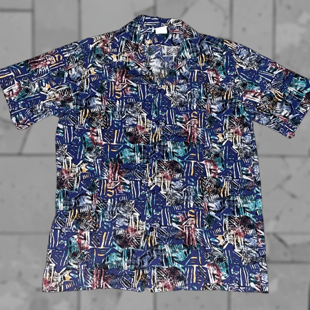 Hilo Hattie VINTAGE Hilo Hattie Blue Geometric Hawaiian Shirt Mens L Size US L / EU 52-54 / 3 - 1 Thumbnail