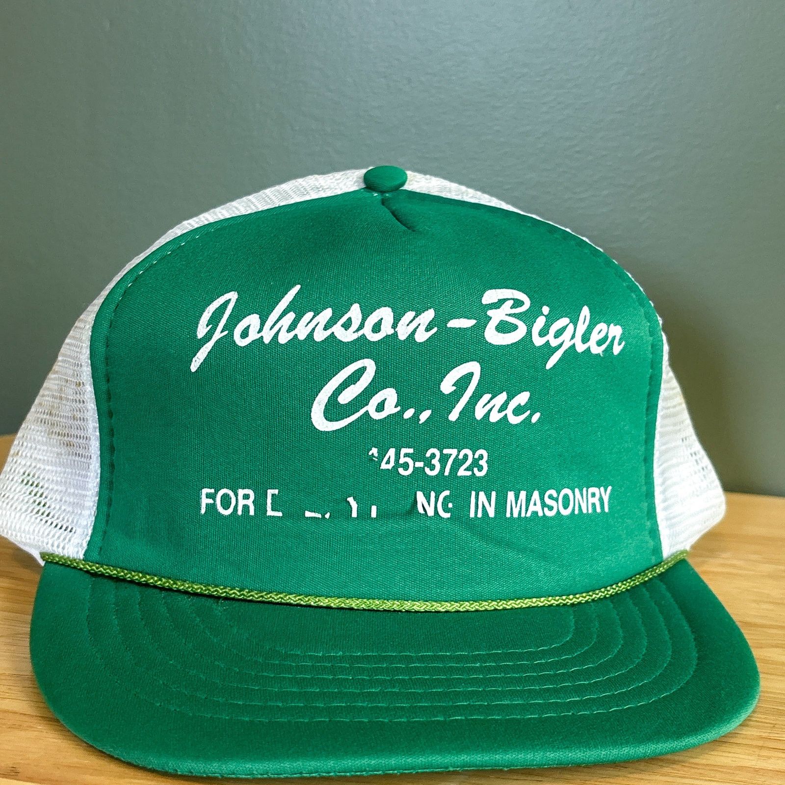 Other Vintage Johnson-Bigler Co Masonry Green SnapBack Hat Size ONE SIZE - 2 Thumbnail