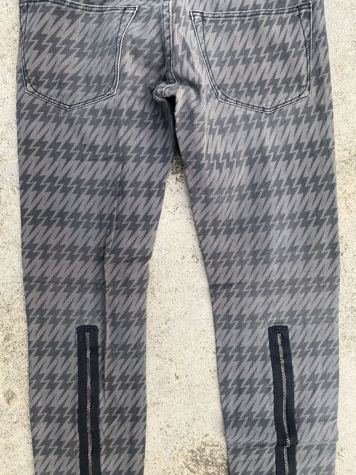 Hysteric Glamour × If Six Was Nine Hysteric Glamour Fullprint Thunder Punk Zipper Skinny Jeans Size US 27 - 17 Thumbnail