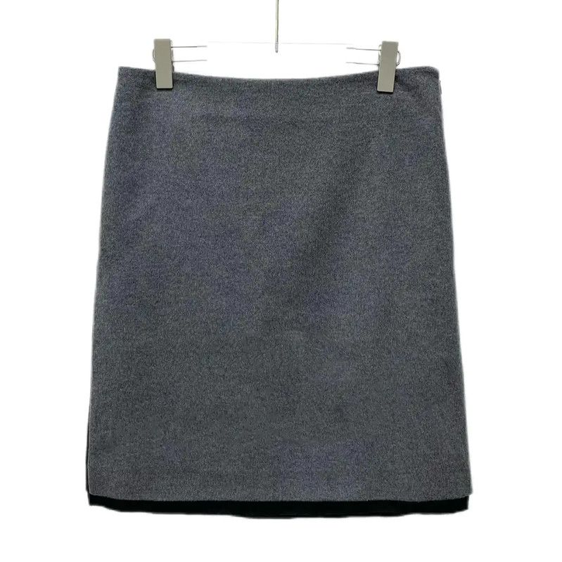 Miu Miu Miu Miu Gray Wool Women's Skirt 0089 Size 23" - 1 Thumbnail