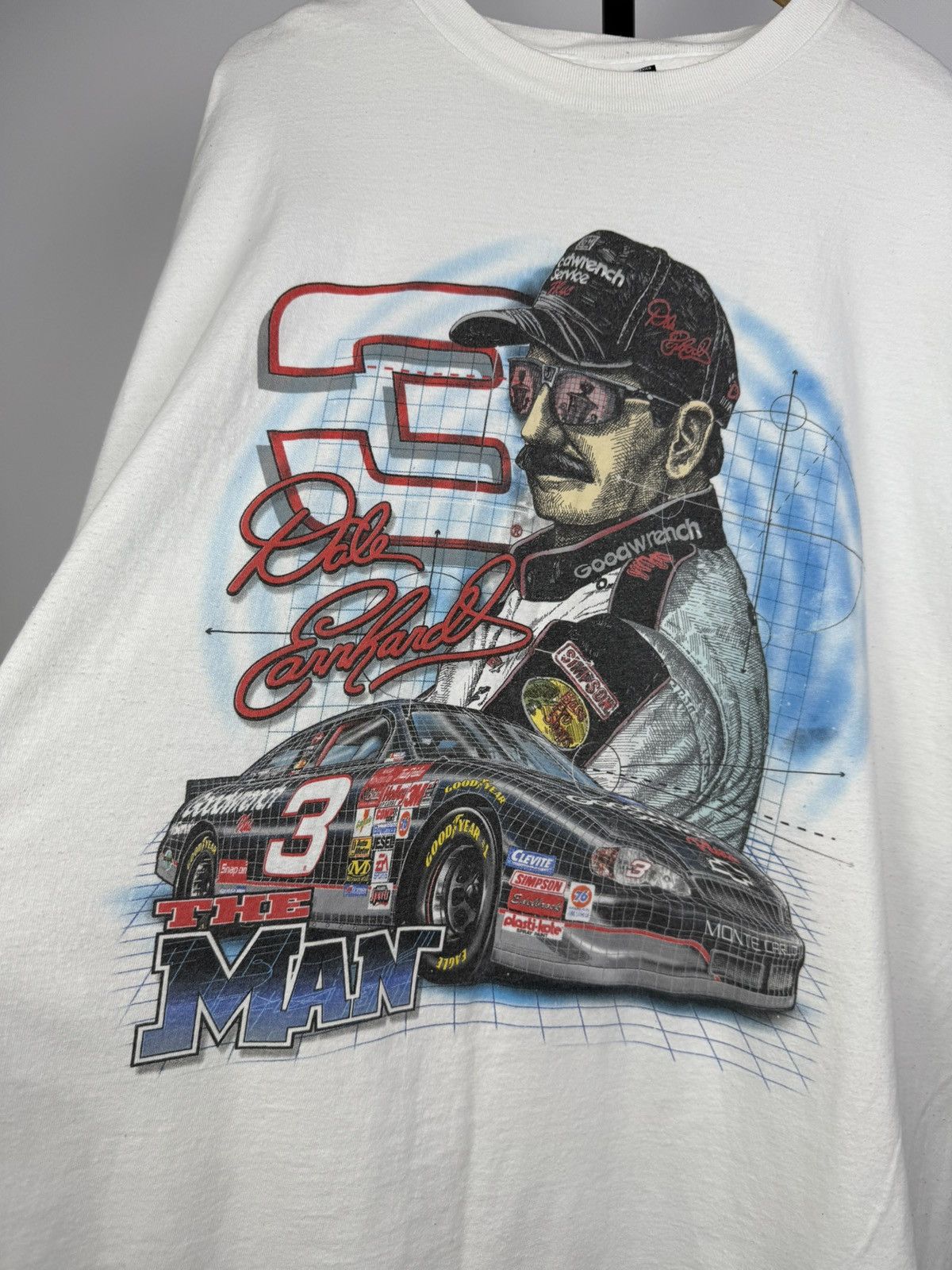 NASCAR × Vintage Vintage 90s Dale Earnhardt NASCAR Racing 3 T-Shirt Size US XXL / EU 58 / 5 - 6 Thumbnail