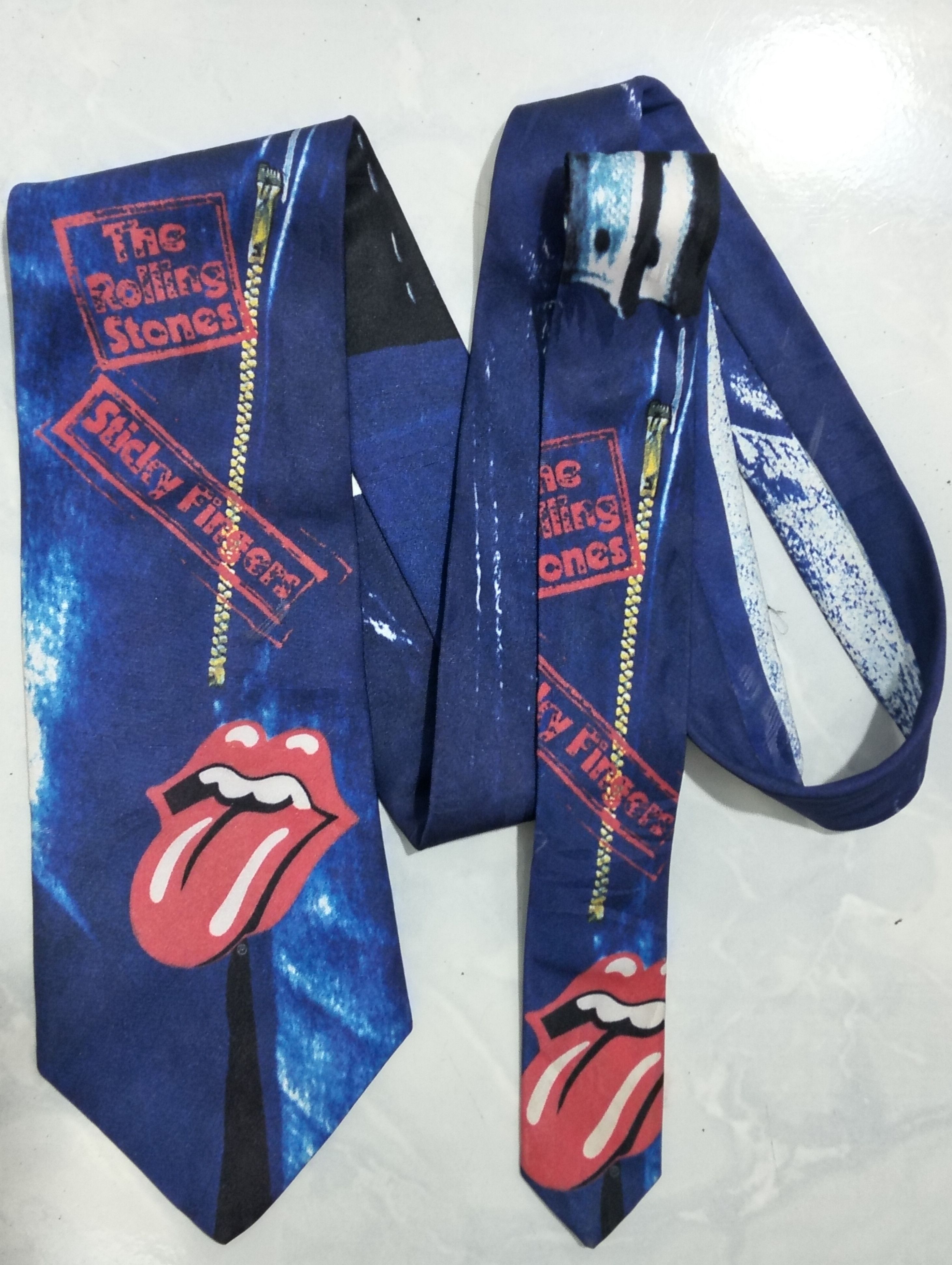The Rolling Stones × Vintage 🔥 1994 The Rolling Stones "Sticky Fingers" vtg Tie 🔥 Size ONE SIZE - 1 Thumbnail