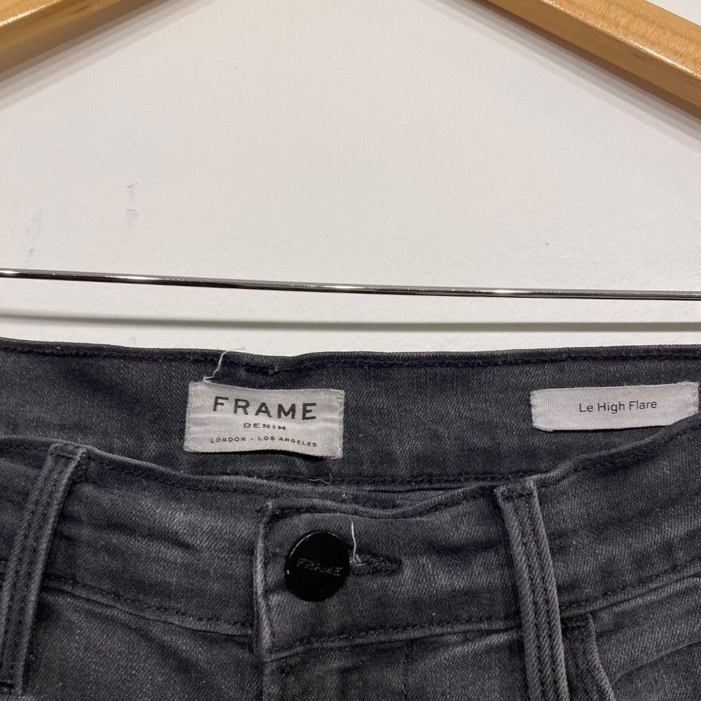 Frame Frame denim Le High Flare Tierra Black Western Boho Jeans Size 27" / US 4 / IT 40 - 5 Thumbnail
