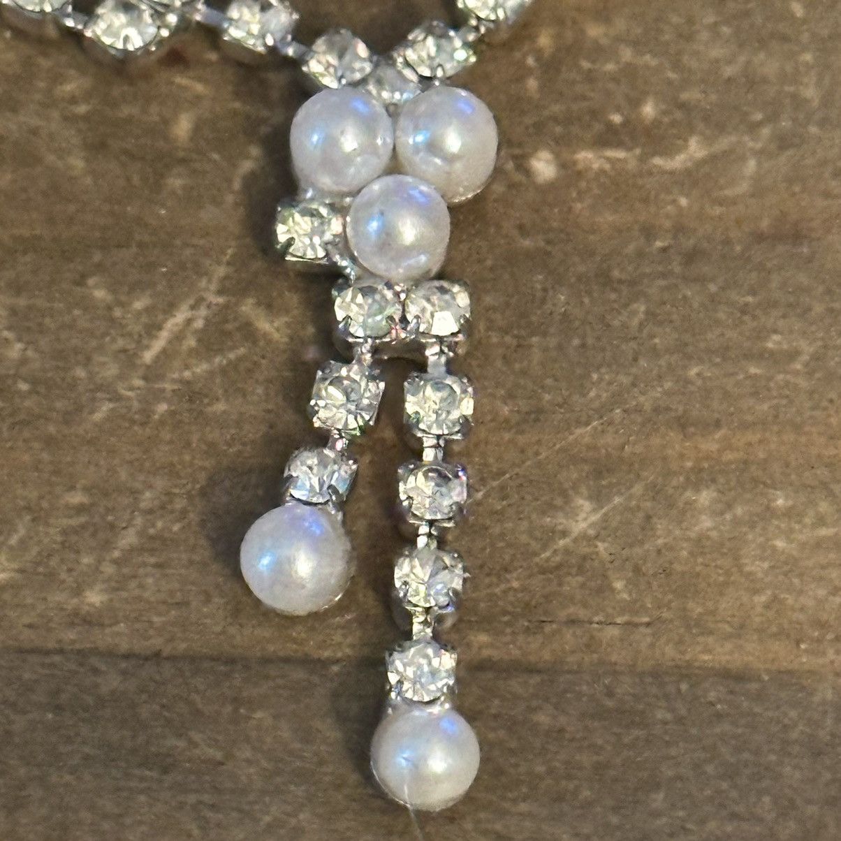 Vintage Vintage zig zag tennis necklace with pearls Size ONE SIZE - 3 Thumbnail