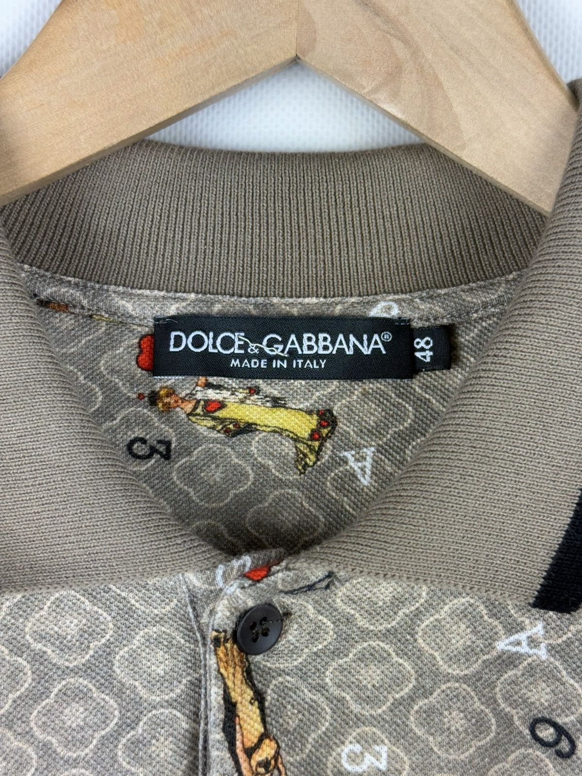 Dolce & Gabbana D&G Playing Cards Overprinted Short Sleeve Polo Shirt Size US M / EU 48-50 / 2 - 10 Thumbnail