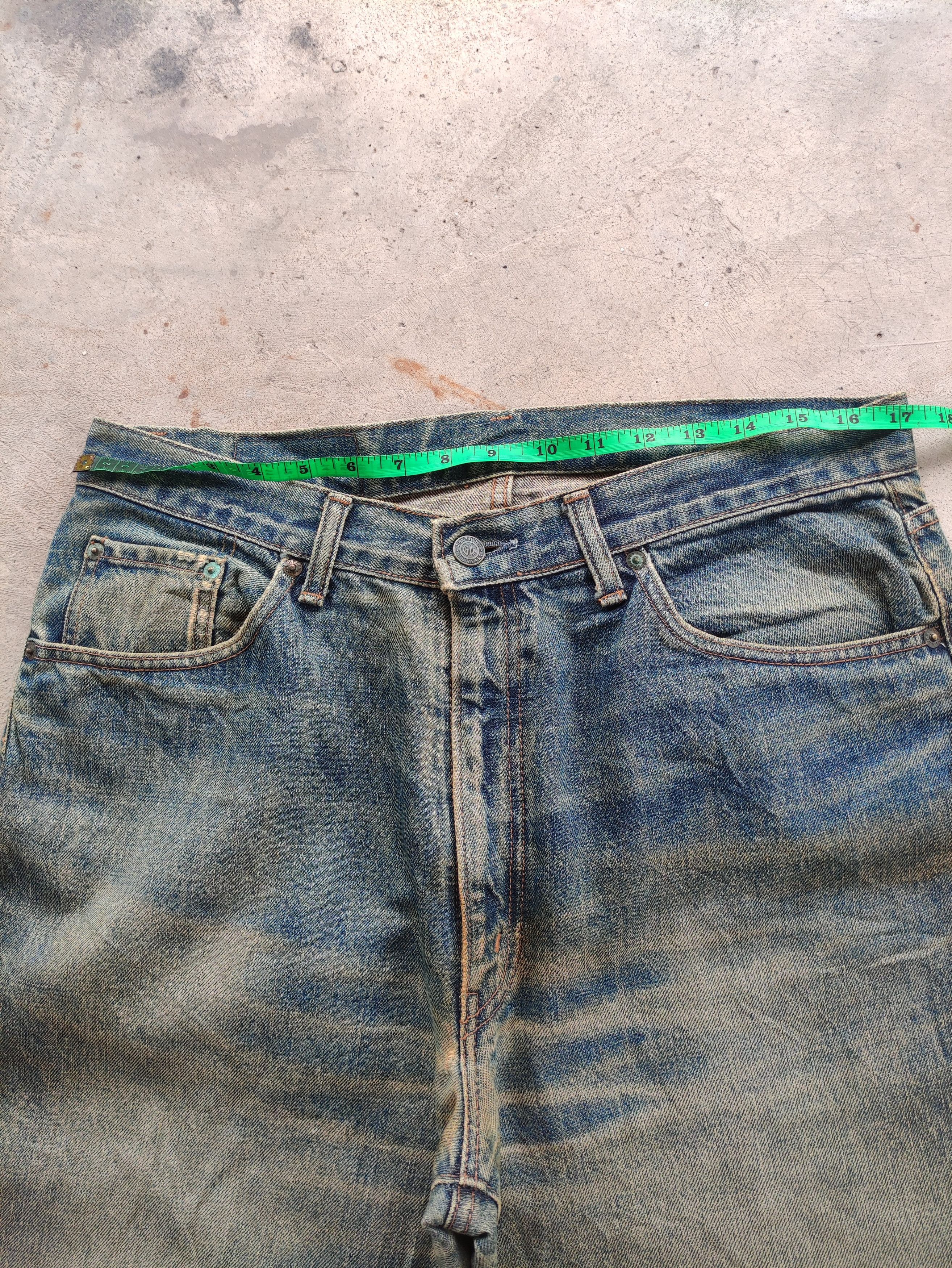 Japanese Brand Vintage GL Heart Japanese Baggy Rusty Distressed Faded Denim Size US 36 / EU 52 - 6 Thumbnail