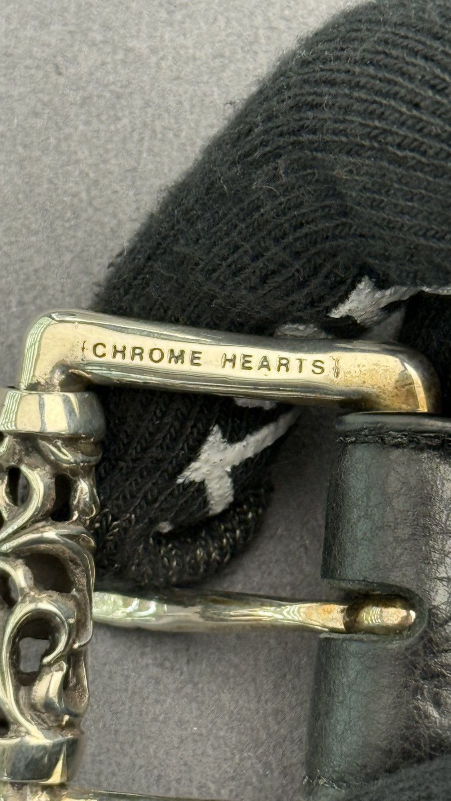 Chrome Hearts Chrome Hearts Black Leather Roller Belt RARE Size 36 Size 36 - 11 Thumbnail