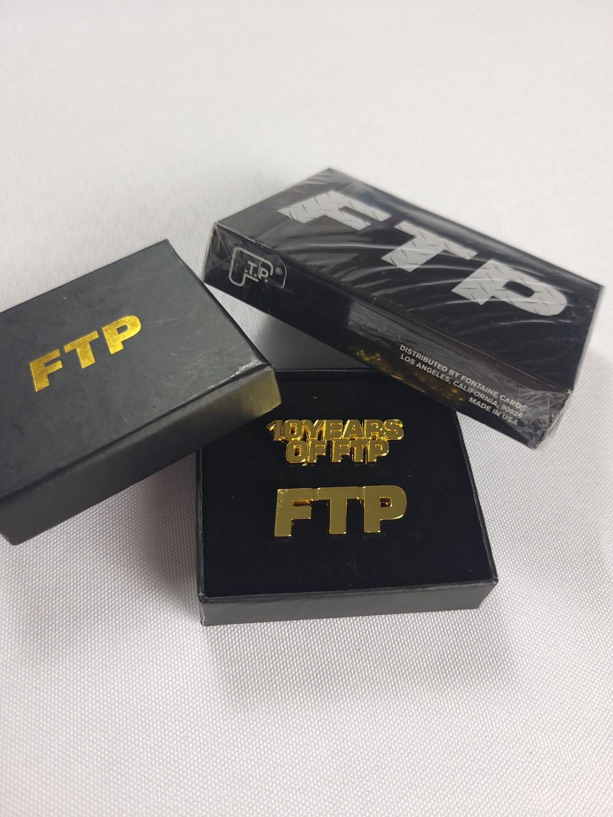 Fuck The Population FTP 10 Year Anniversary Gold Pin Set + Fontaine Poker Cards Size ONE SIZE - 2 Thumbnail