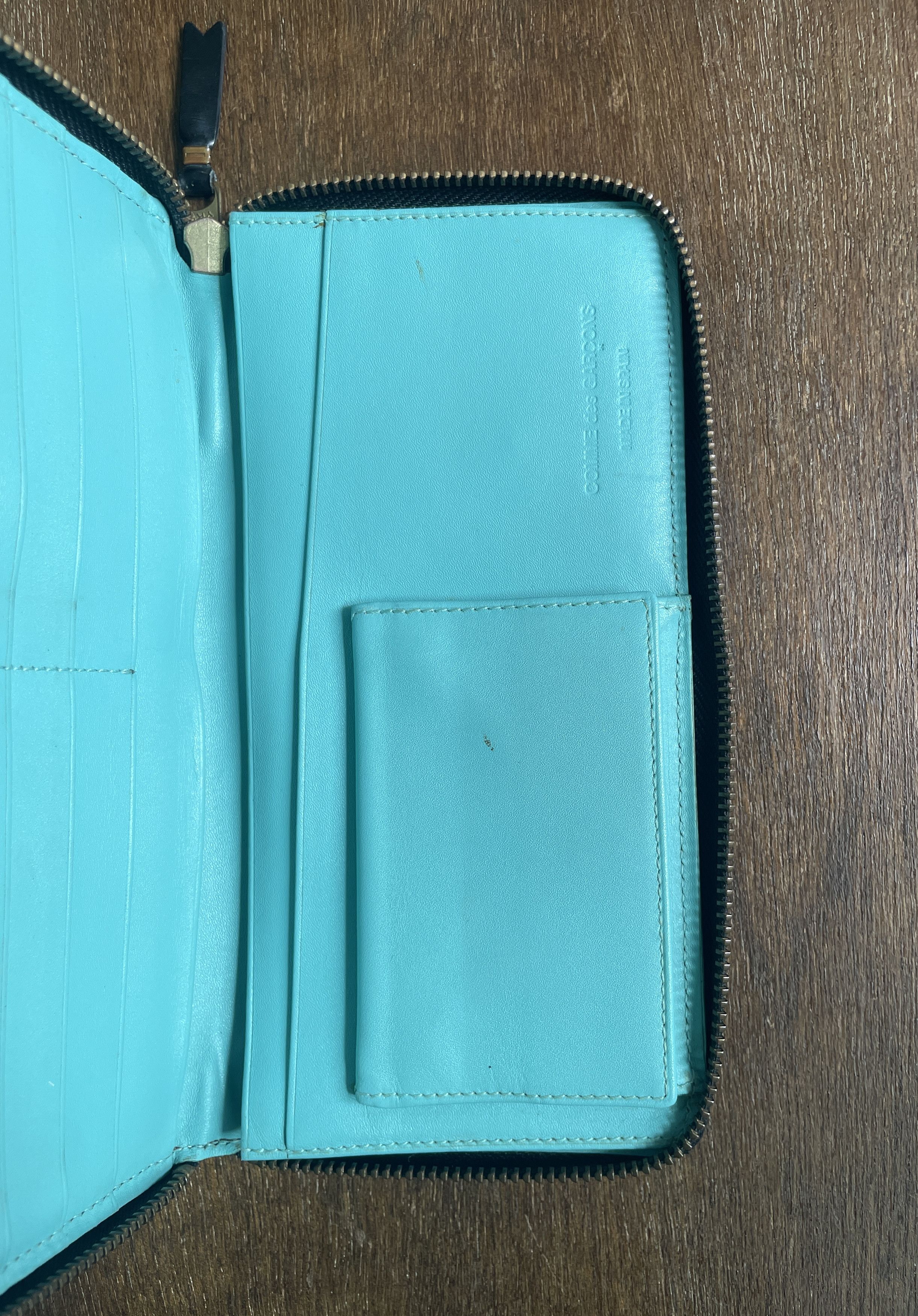 Comme des Garcons COMME des GARCONS Tiffany Blue Leather Wallet Size ONE SIZE - 5 Thumbnail