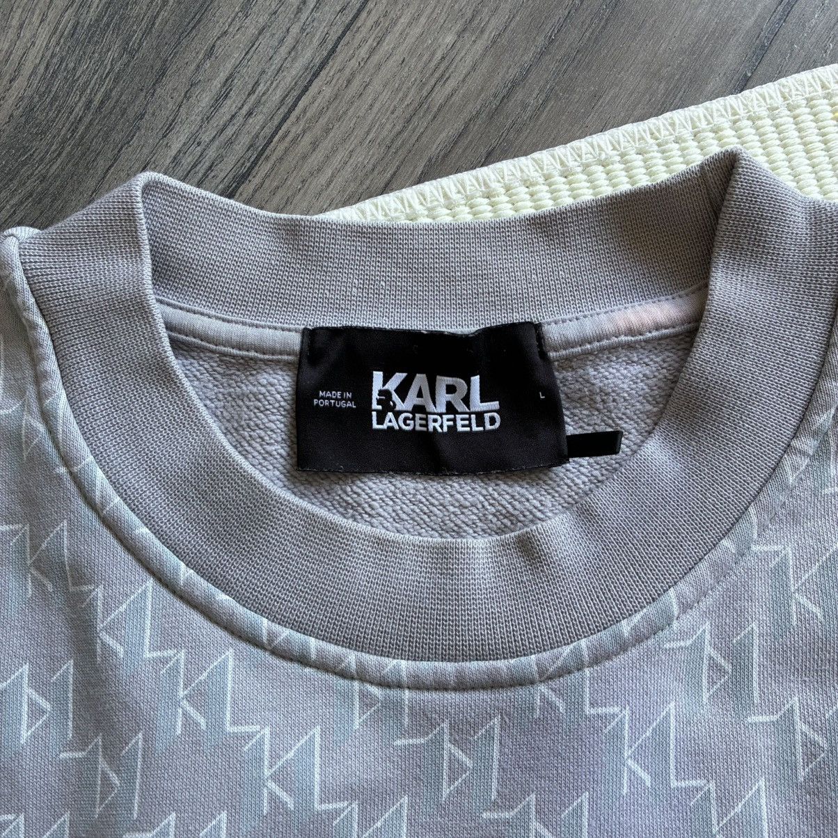 Karl Lagerfeld Karl Lagerfeld Ikonik Monogram Slate Gray Sweatshirt Size US L / EU 52-54 / 3 - 4 Thumbnail