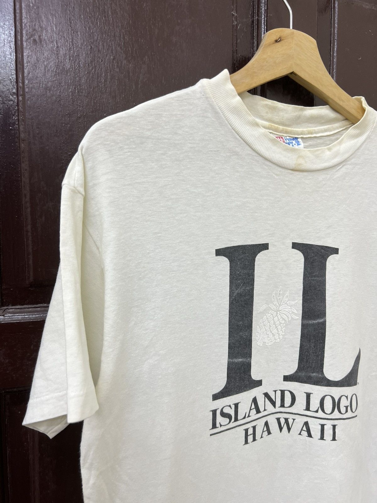Hanes Vintage Thrashed 90s Hanes Tag Island Logo Hawaii Tee Size US M / EU 48-50 / 2 - 2 Thumbnail
