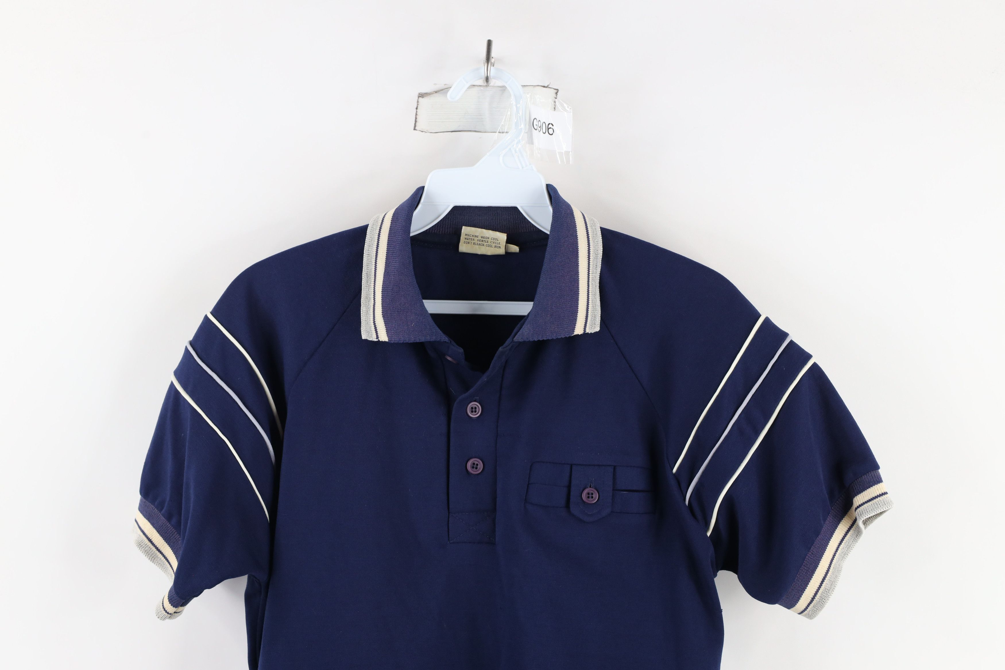 Vintage Vintage 70s Streetwear Striped Knit Collared Polo Shirt USA Size US M / EU 48-50 / 2 - 2 Thumbnail