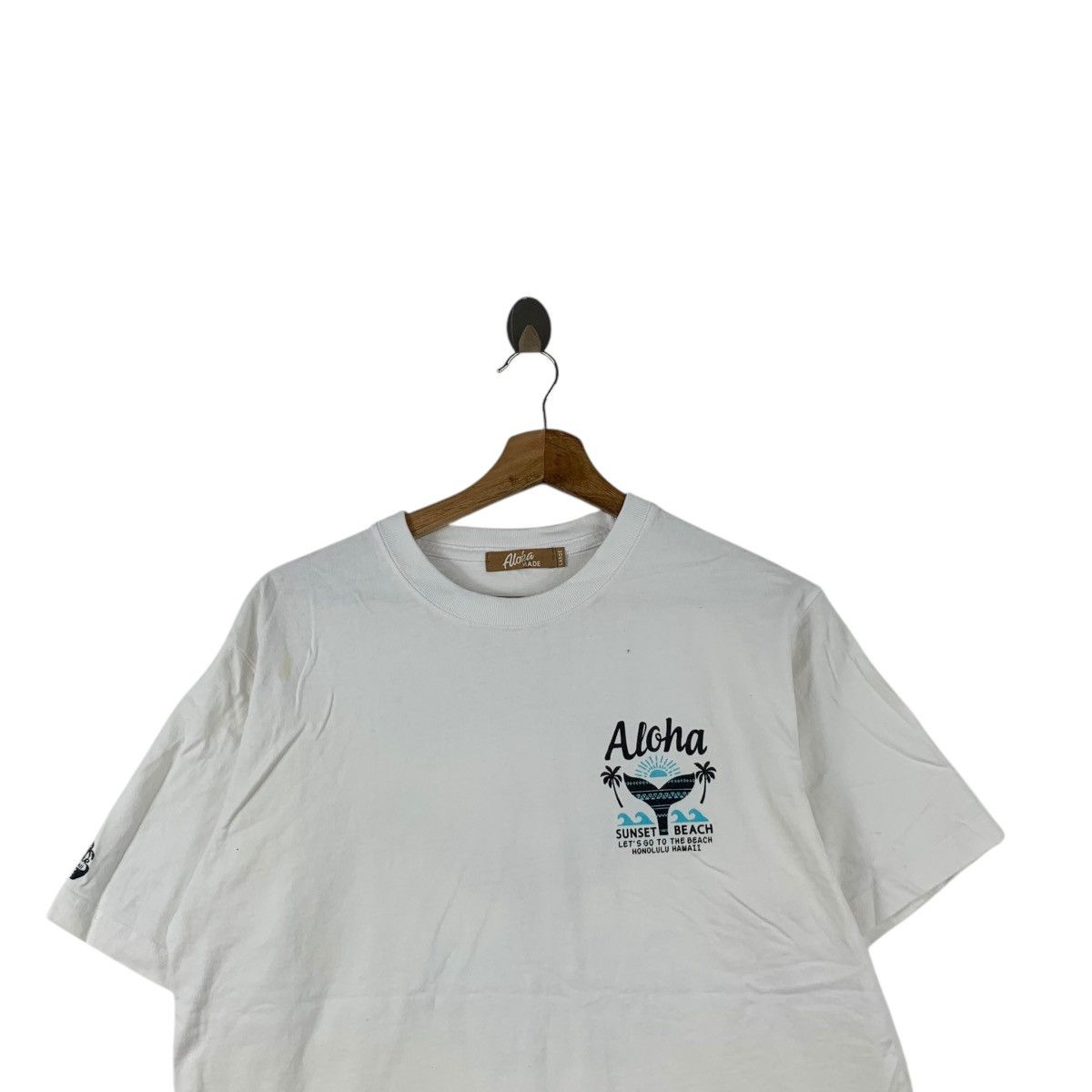 Vintage ALOHA SUNSET BEACH Honolulu Hawaii Tee Shirt Top Surf Beach Size L / US 10 / IT 46 - 2 Thumbnail
