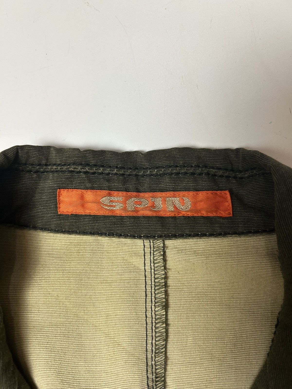 Japanese Brand × Vintage SPIN ARMY GREEN WORK JACKET Size US L / EU 52-54 / 3 - 6 Thumbnail