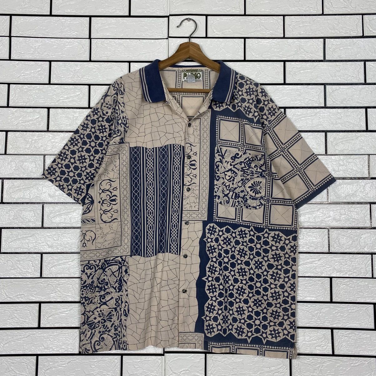 Japanese Brand Sportswear Parco Shirt Button Jacket Navajo Full Print Size US L / EU 52-54 / 3 - 2 Thumbnail