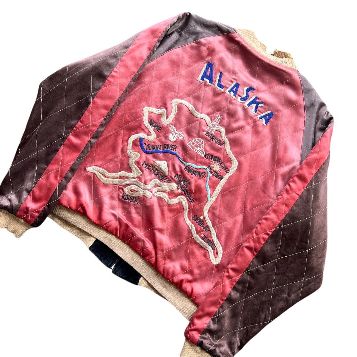 Tailor Toyo 🔥 RARE VINTAGE 50s STYLE ALASKA VELVET REVERSIBLE SUKAJAN Size US L / EU 52-54 / 3 - 6 Thumbnail