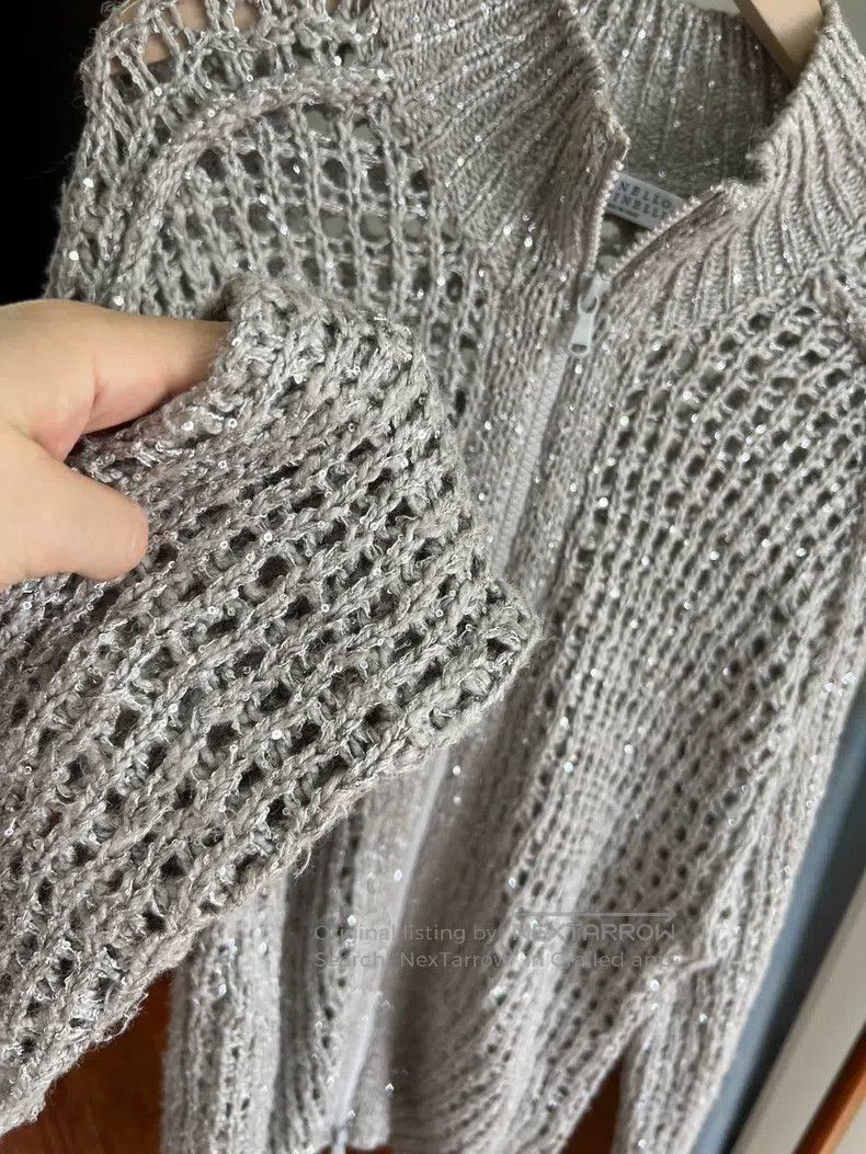 Brunello Cucinelli Brunello Cucinelli Fully Sequin Open Cardigan Size M / US 6-8 / IT 42-44 - 5 Thumbnail