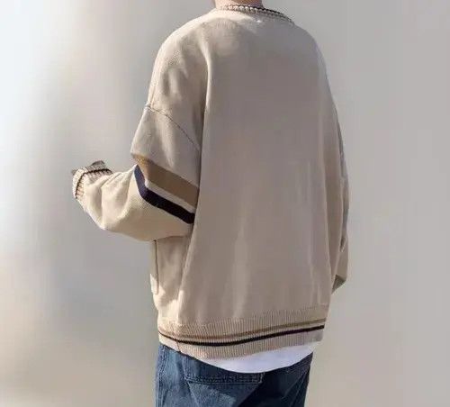New Modish Elegant Striped Sleeve Cardigan Jumper Jacket