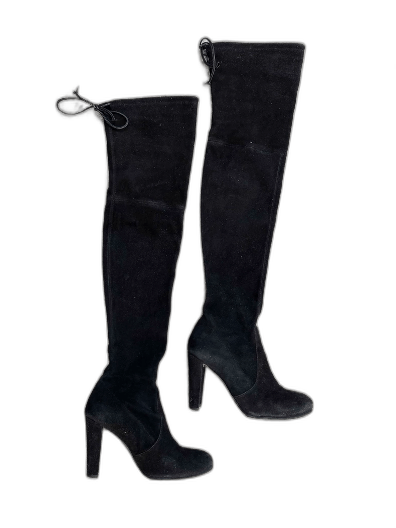 Jimmy Choo Stuart Weitzman Over-the-Knee Black Boots Size US 5 / IT 35 - 1 Thumbnail