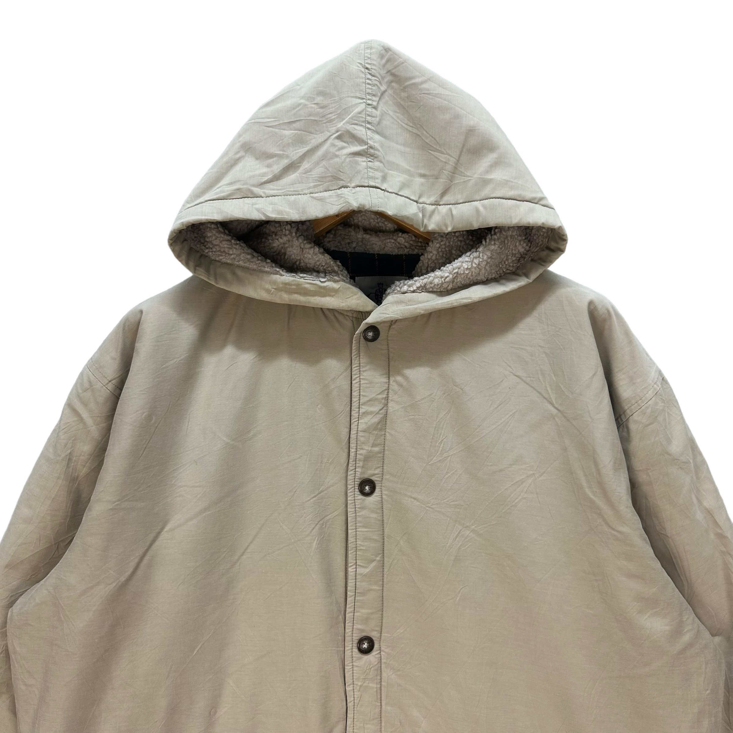 C.P. Company CP COMPANY EMBROIDERY BIG LOGO SHERPA PARKA #8286-001 Size US L / EU 52-54 / 3 - 5 Thumbnail