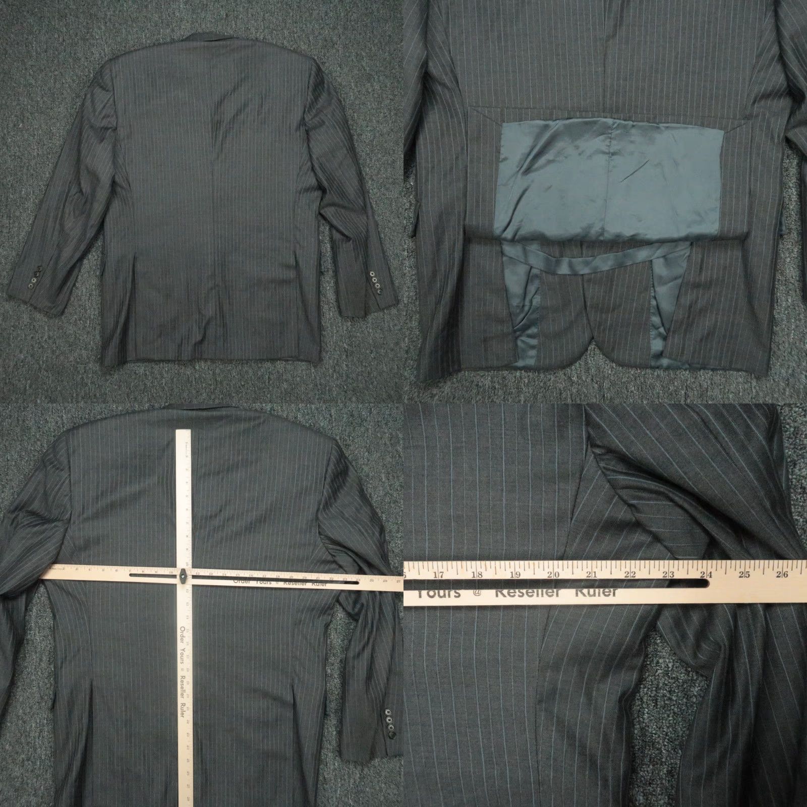 Brooks Brothers Brooks Brothers Blazer Mens 43R Gray Wool Pinstripe 1818 Madison Saxxon Jacket Size 46R - 8 Thumbnail
