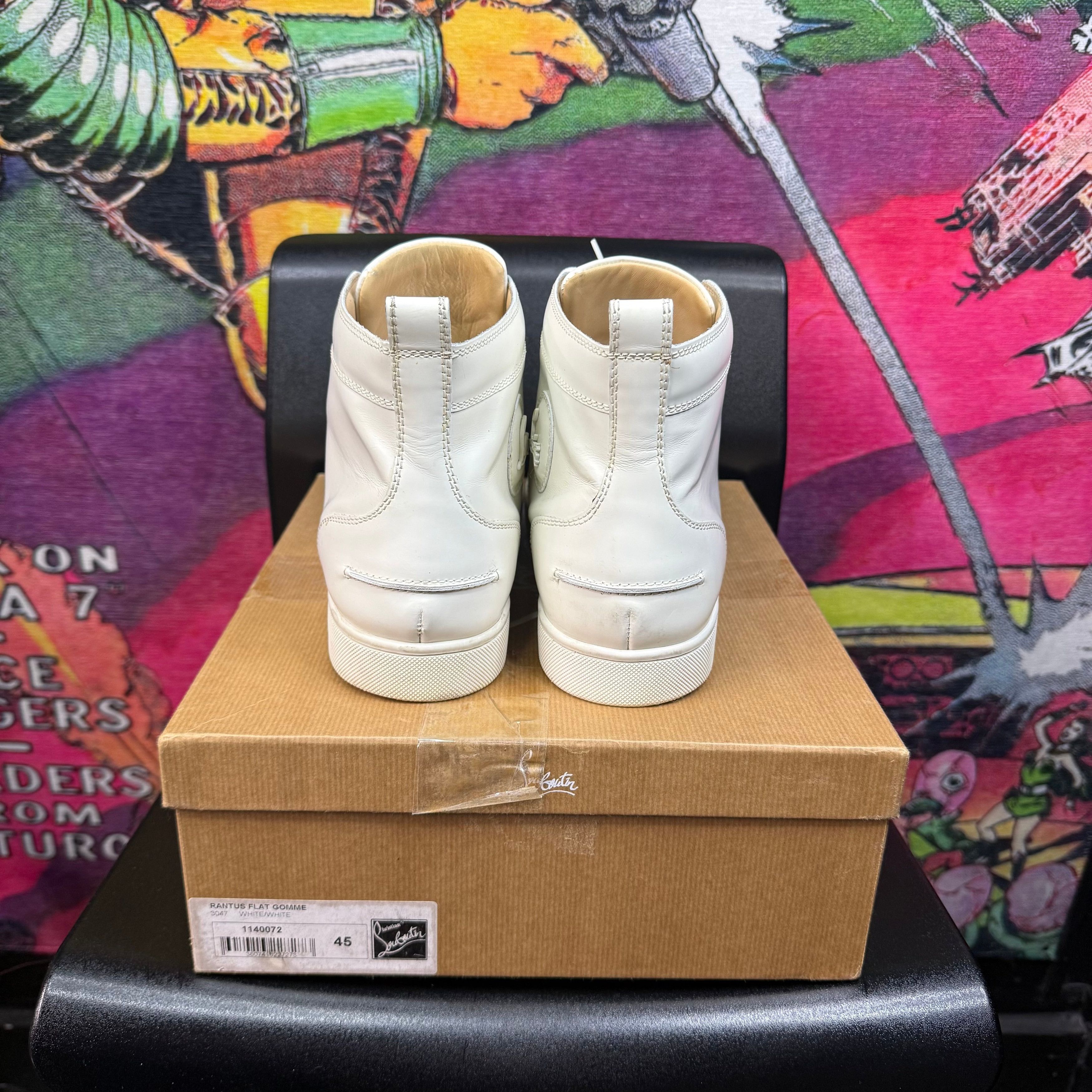 Christian Louboutin Christian Louboutin Louis White Calfskin Leather Sneaker Size US 12 / EU 45 - 2 Thumbnail