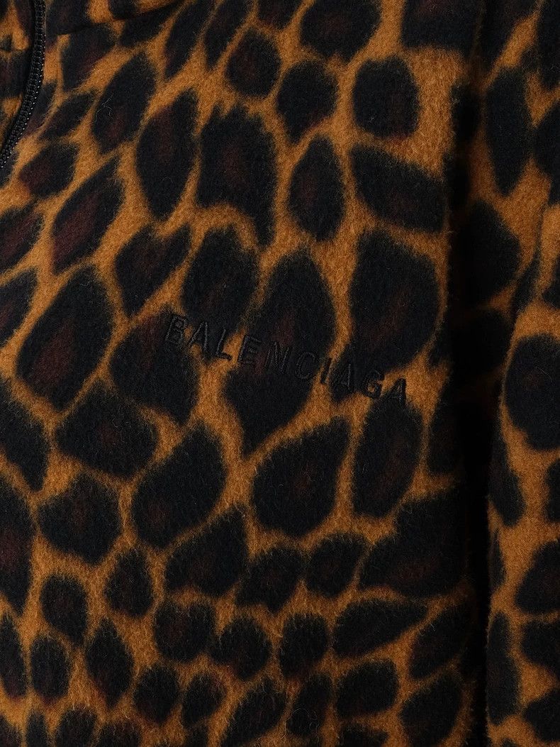 Balenciaga Balenciaga Leopard Fleece Jacket 2501-Nextarrow Size US XS / EU 42 / 0 - 6 Thumbnail