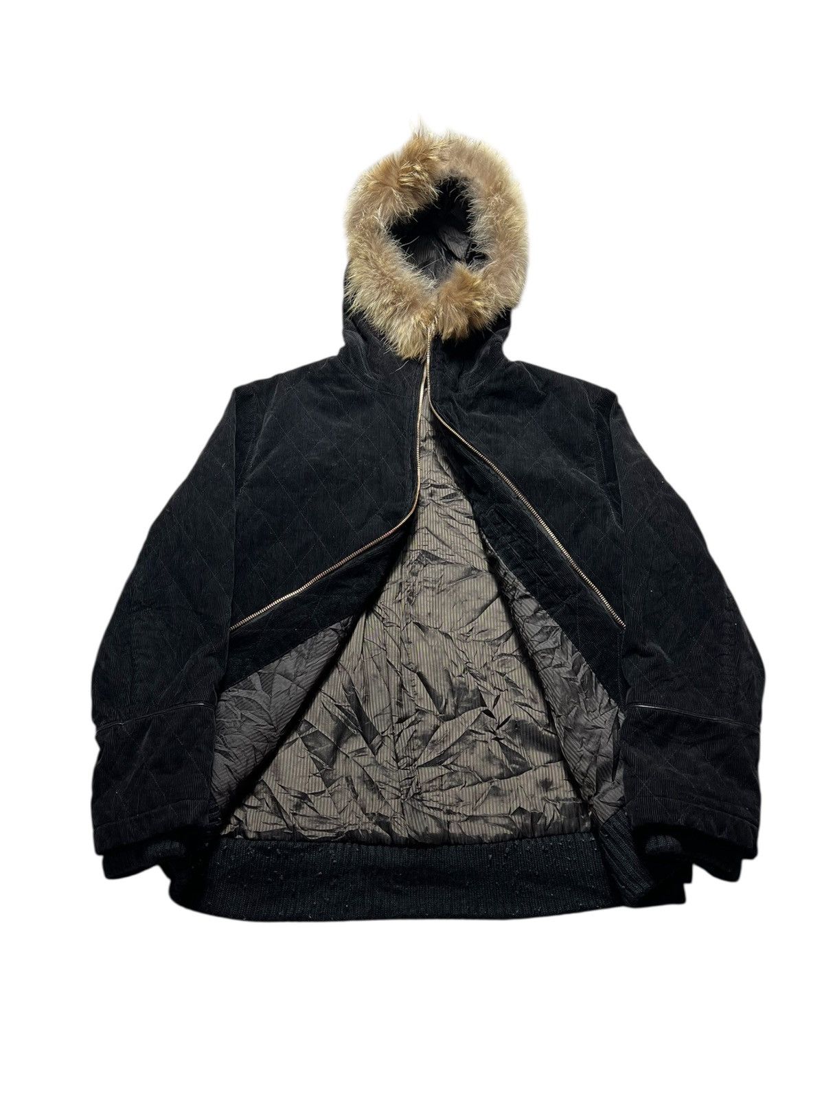 Japanese Brand Japanese PFL Corduroy Fur Grunge Gothic Ifsix Style Jacket Size US M / EU 48-50 / 2 - 2 Thumbnail