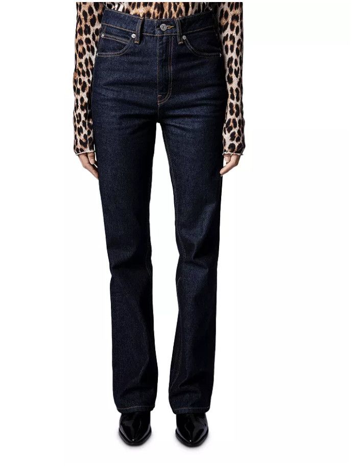 Zadig & Voltaire Poete Bootcut Flare Denim Jeans in Brut 26
