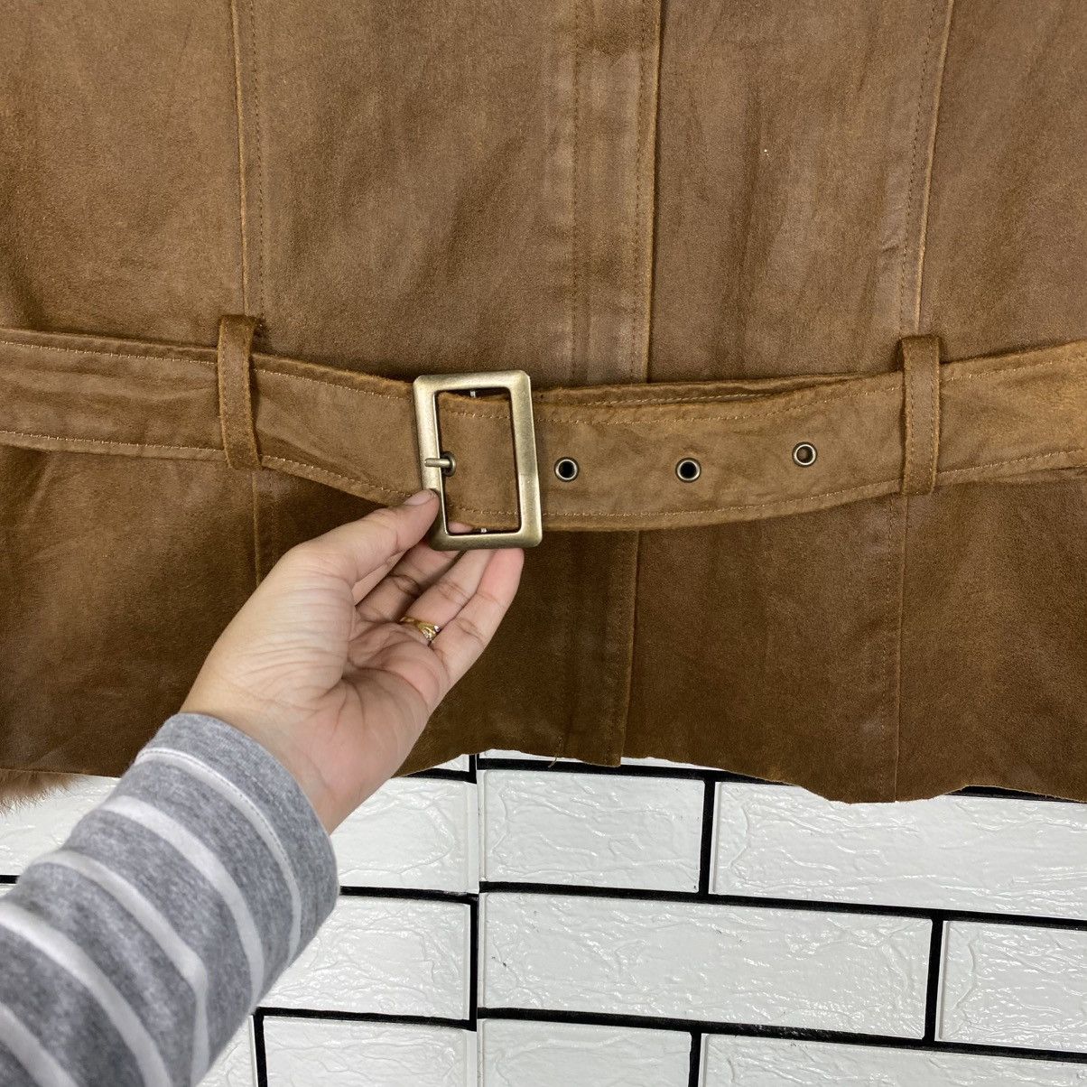 Japanese Brand 📌Vintage Leather Jacket Miscelanny Fur Size US XXS / EU 40 - 10 Thumbnail