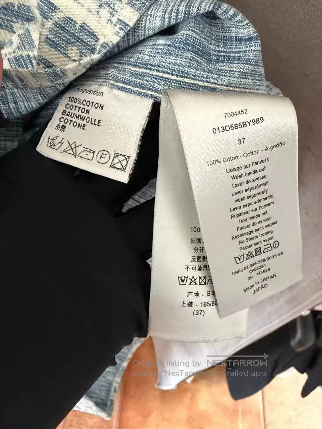 Dior Dior Blue and White Logo Denim Shirt. Size US M / EU 48-50 / 2 - 4 Thumbnail