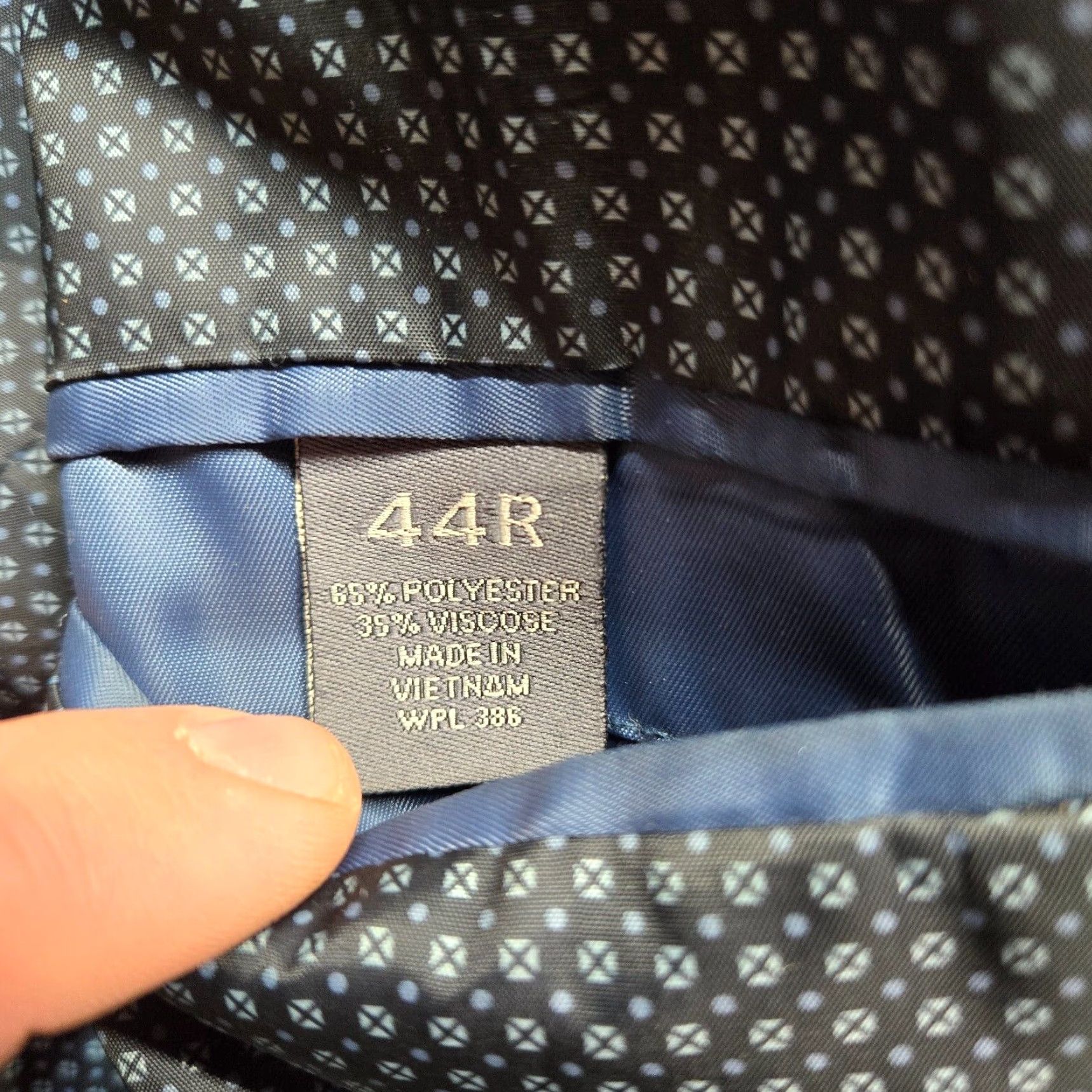 Madison Madison Navy Blue Modern Fit Suit Jacket Blazer Adult Men's Size 44R Size 44R - 6 Thumbnail