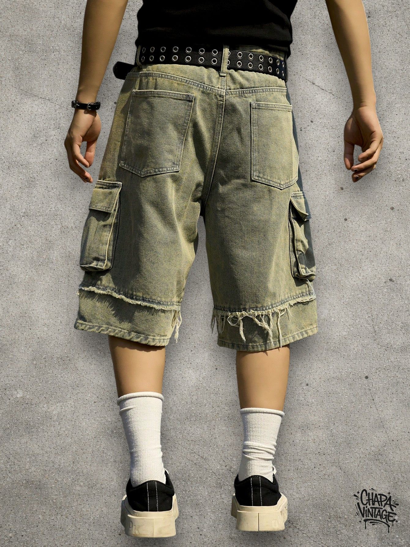 Vintage Cargo denim shorts Size US 32 / EU 48 - 3 Thumbnail