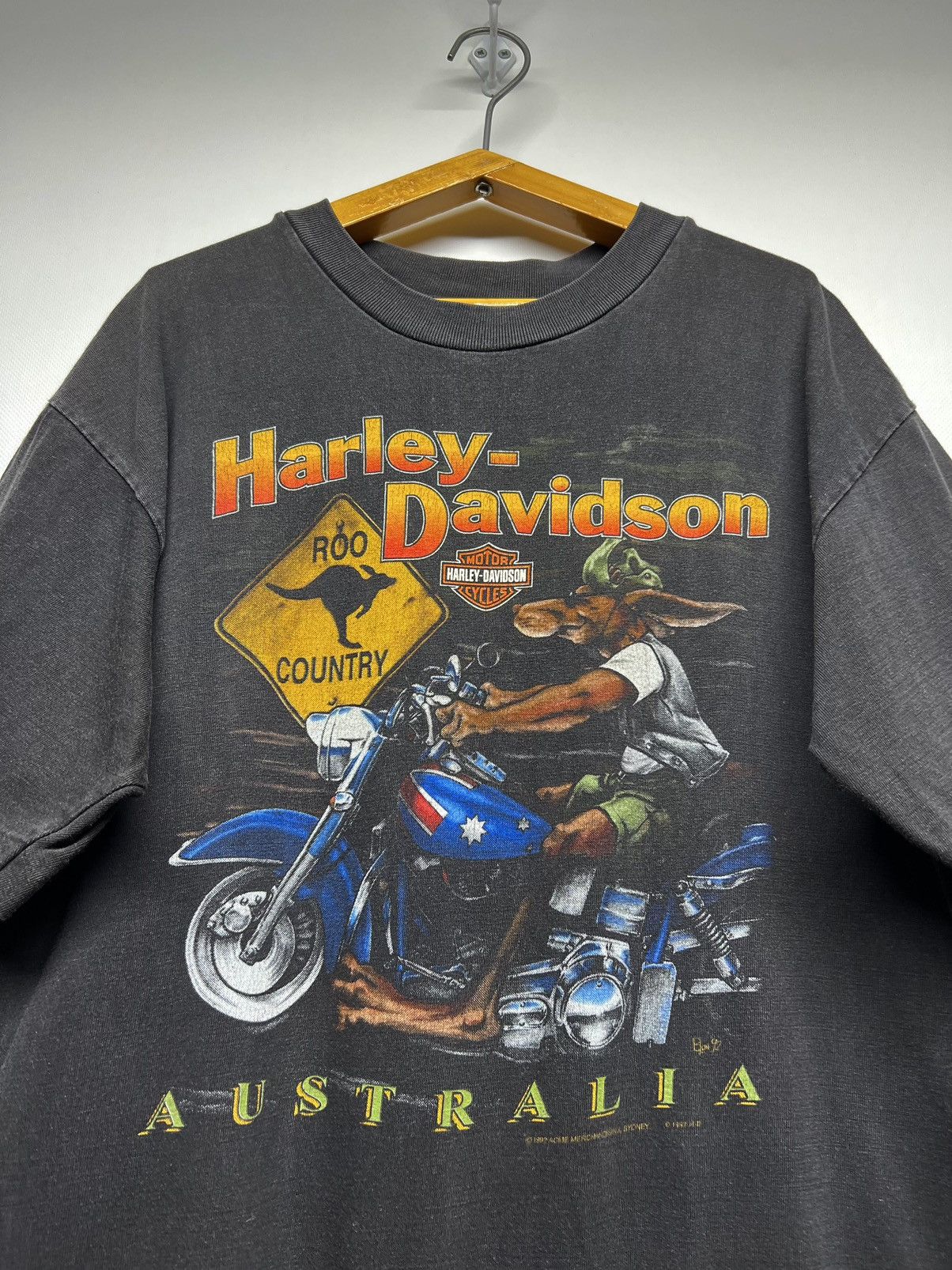 Harley Davidson × Vintage Vintage 1998 Y2k Harley Davidson Motorcycle Faded T-Shirt Size US M / EU 48-50 / 2 - 5 Thumbnail