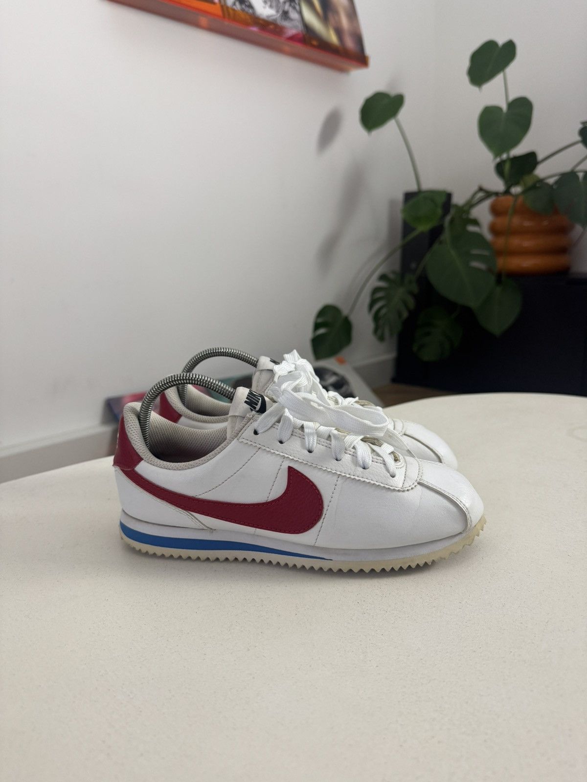 Nike Nike Cortez Basic “Forrest Gump” Leather Low Sneakers Hype Size US 6.5 / IT 36.5 - 1 Thumbnail