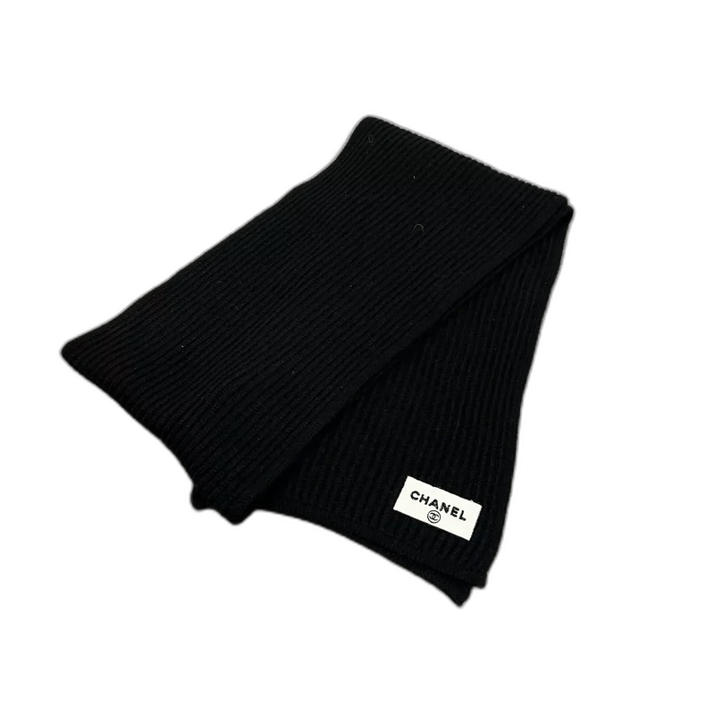 Chanel Chanel Black Cashmere Scarf with Sequins Size ONE SIZE - 1 Thumbnail