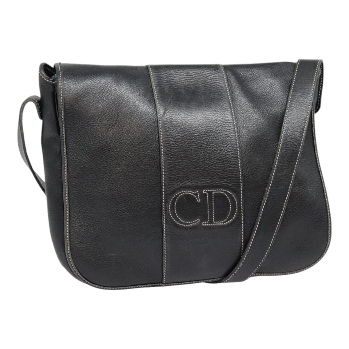 Dior Cd Black Leather Shoulder Bag (Pre-Owned) Size ONE SIZE - 1 Thumbnail