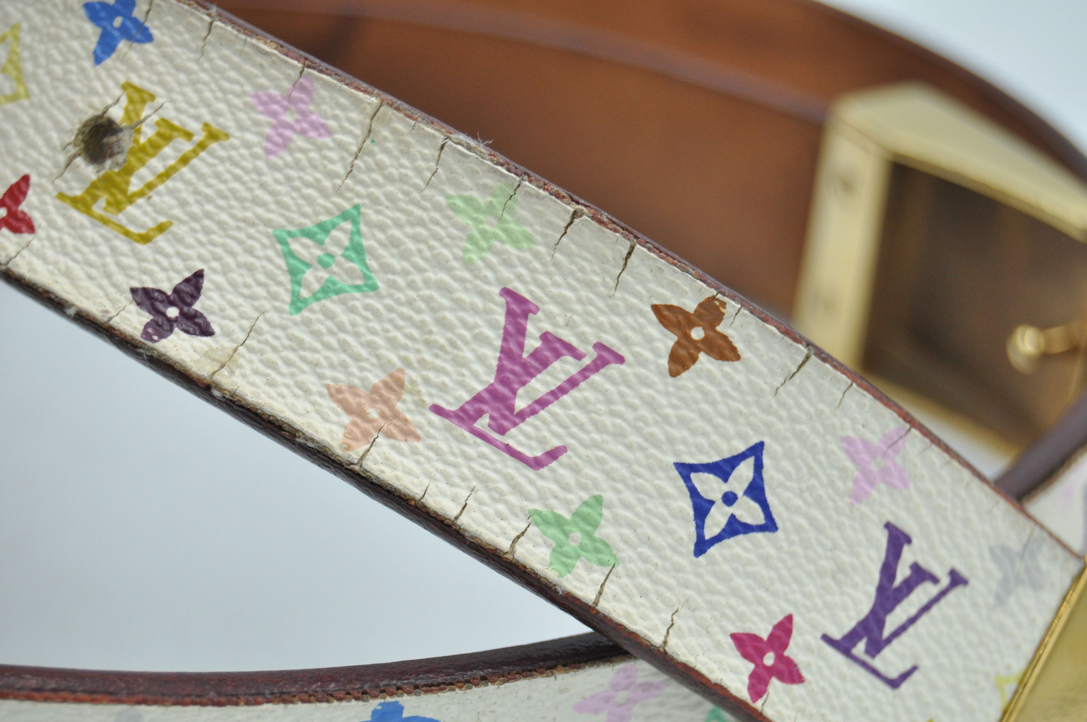 Louis Vuitton × Takashi Murakami LV - Takashi Murakami - 2004 - Monogram Ceinture Calle Belt Size 30 - 8 Thumbnail