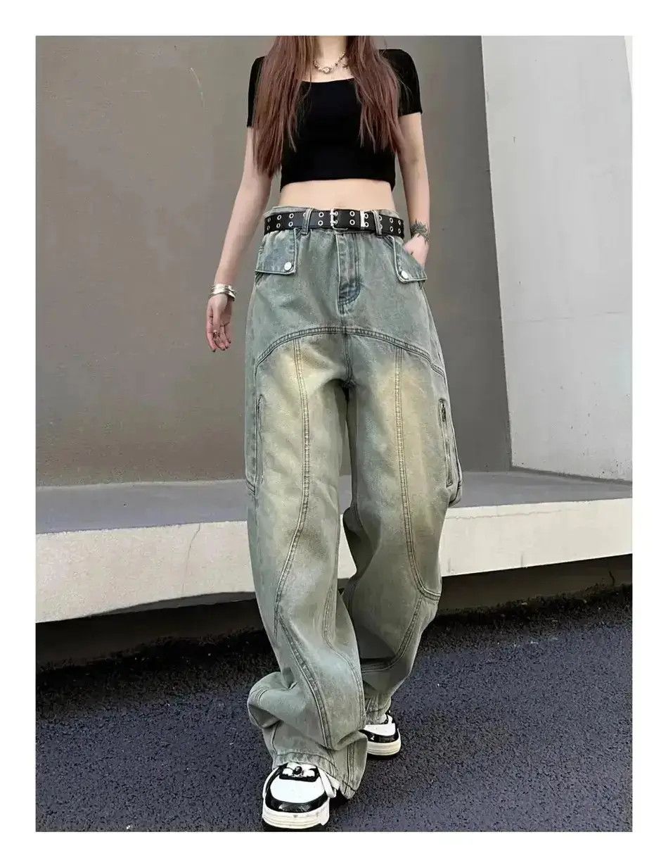 Japanese Brand Retro straight leg loose leg jeans Size US 30 / EU 46 - 6 Thumbnail