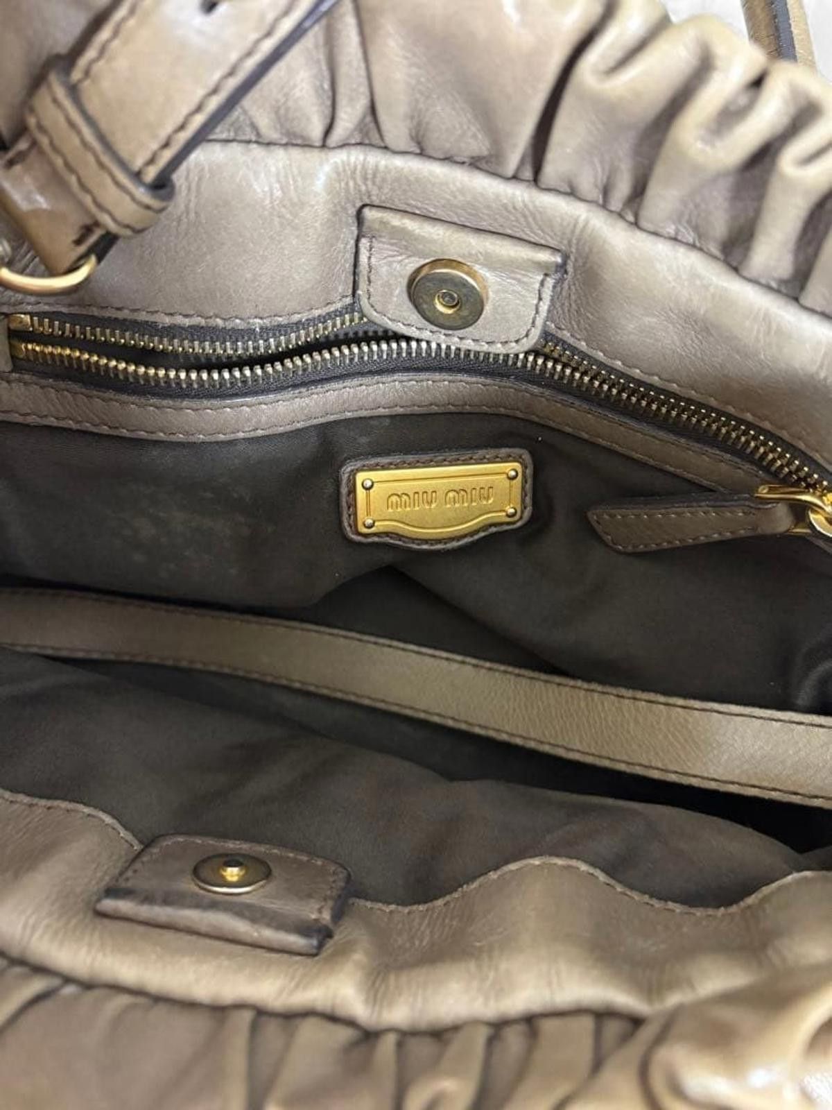 Miu Miu Miu Miu - Leather Handbag Taupe Size ONE SIZE - 5 Thumbnail