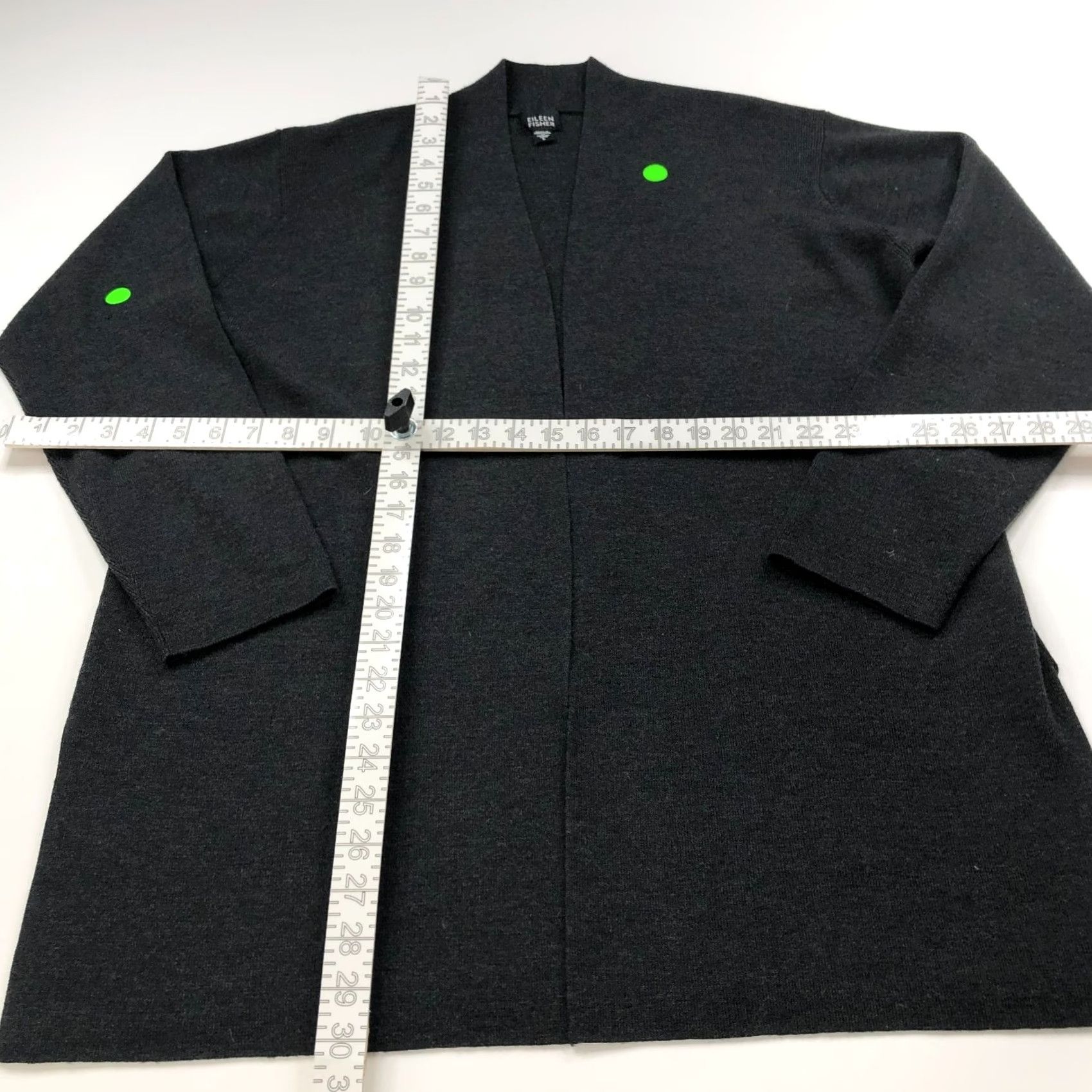 Eileen Fisher Eileen Fisher Cardigan Merino Wool V-Neck Sweater Gray L Women"} Size L / US 10 / IT 46 - 4 Thumbnail