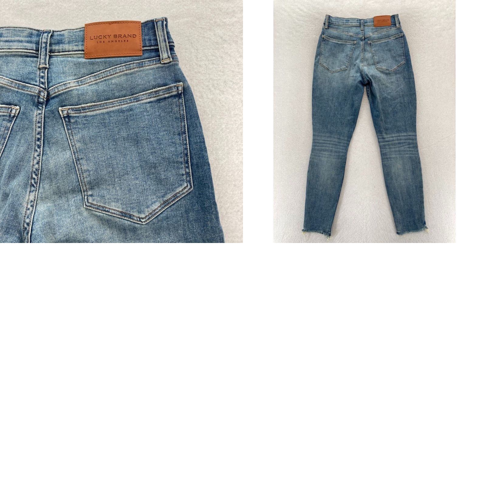 Lucky Brand Lucky Brand Bridgette Skinny Jeans Women's 6 Light Wash Blue Stretch Denim Jeans - 5-Pocket, High Rise, Regular Size 6 Womens Blue Pattern Solid Size 26" / US 2 / IT 38 - 9 Thumbnail