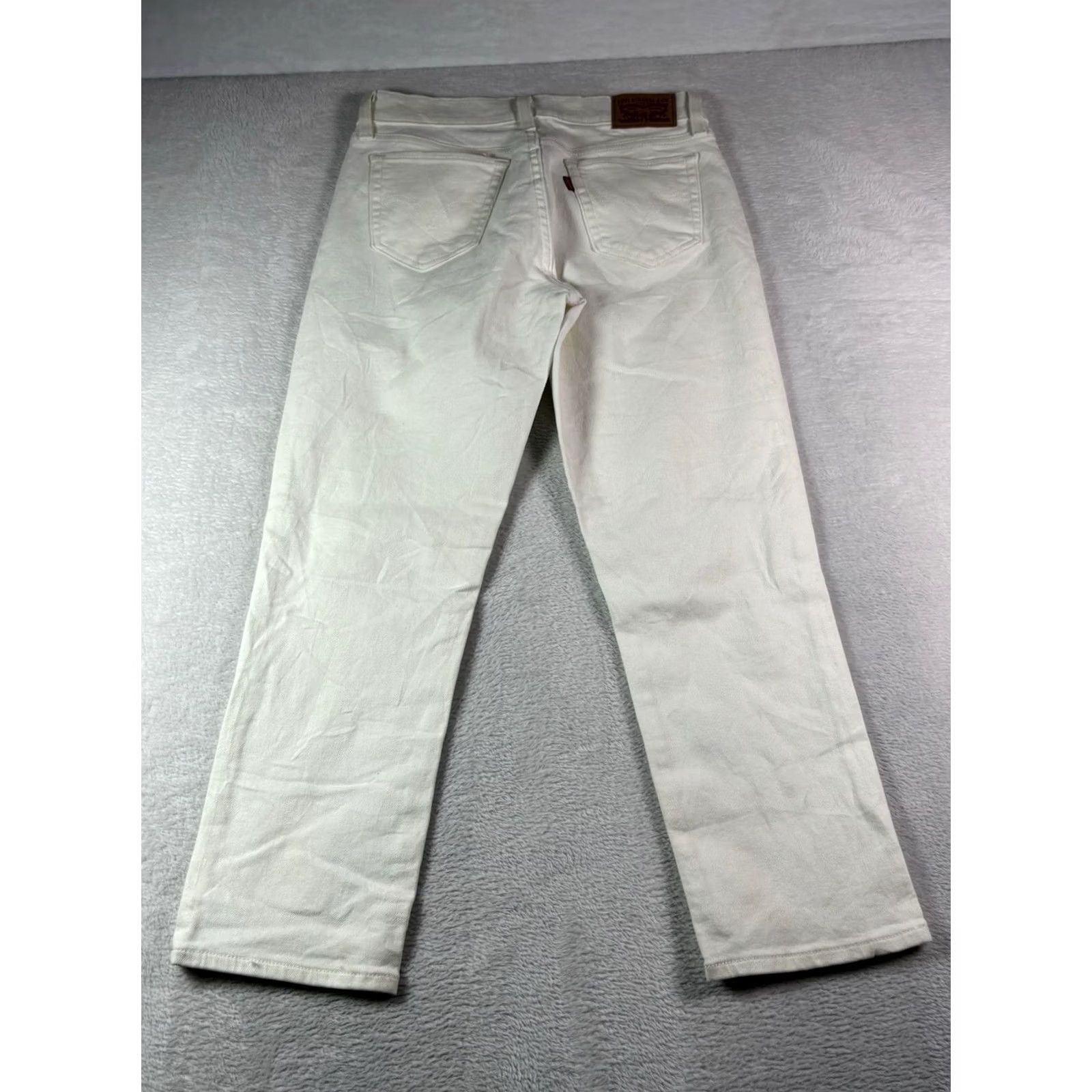 Levi's Levi's 501 Jeans Women's Mid Rise Distressed White Denim 24 Regular Tapered Size 42" / US 20 - 2 Thumbnail