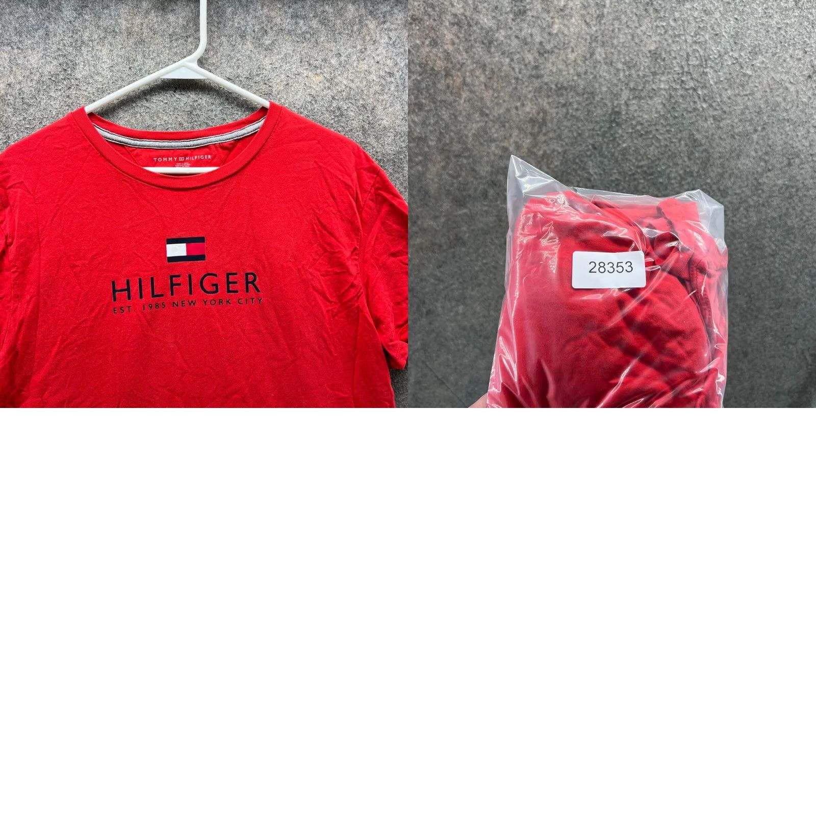 Tommy Hilfiger VINTAGE Tommy Hilfiger Shirt Men Large Red Crewneck Logo Printed Tee Crewneck Cotton Size US L / EU 52-54 / 3 - 9 Thumbnail