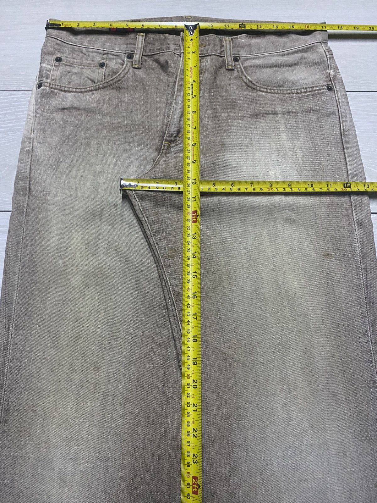 Junya Watanabe Vintage Edwin Faded Wash Distressed Baggy Jeans Size US 34 / EU 50 - 16 Thumbnail