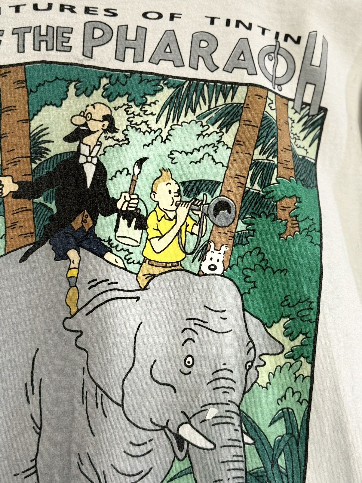 Cartoon Network Vintage 90s The Advantures Of TINTIN Cartoon Tee Size US L / EU 52-54 / 3 - 3 Thumbnail