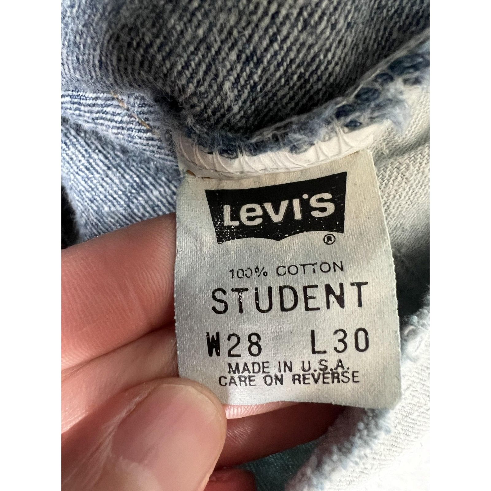 Levi's Vintage Levi's 551 Student Jeans Size 26x30 Blue Acid Wash T Size 26" / US 2 / IT 38 - 4 Thumbnail