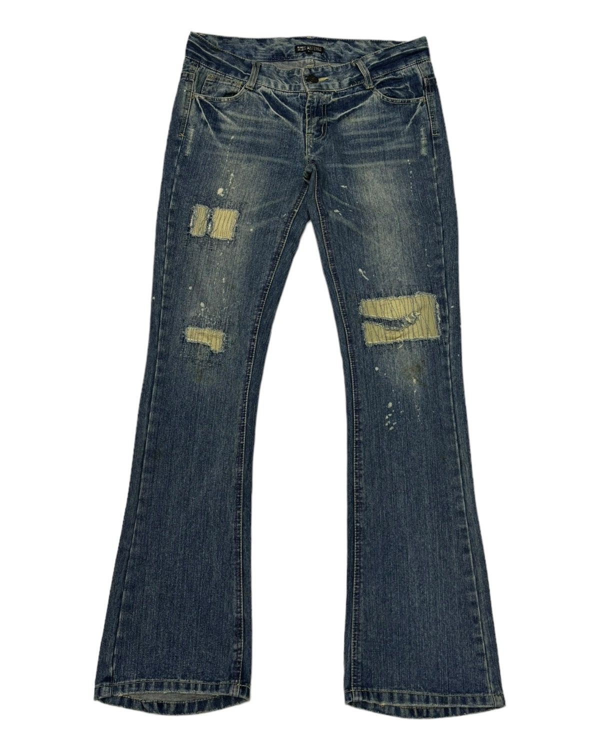 If Six Was Nine VINTAGE MISS ARTEMIS FLARED JEANS DISTRESS RARE FLARE DENIM Size 32" / US 10 / IT 46 - 5 Thumbnail