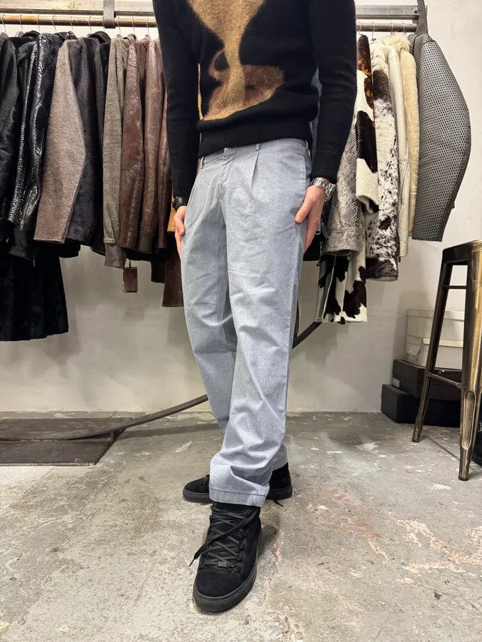 Prada × Vintage 2000s Prada Blue Grey Minimalist Straight Pants Size US 33 - 7 Thumbnail